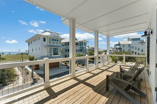 deck featuring a residential view