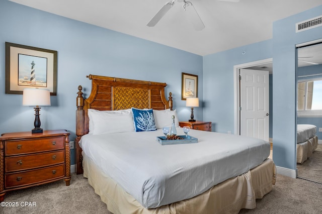 14701 Front Beach Rd Unit 2128, Panama City Beach, FL 32413 - carpeted bedroom with a ceiling fan and baseboards