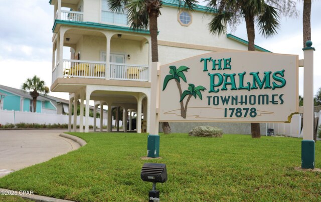 17878 Front Beach Rd Unit B2, Panama City Beach, FL 32413 - community sign featuring a yard