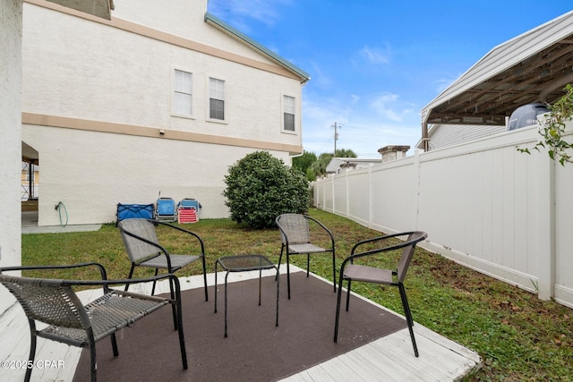 17878 Front Beach Rd Unit B2, Panama City Beach, FL 32413 - view of patio / terrace featuring fence