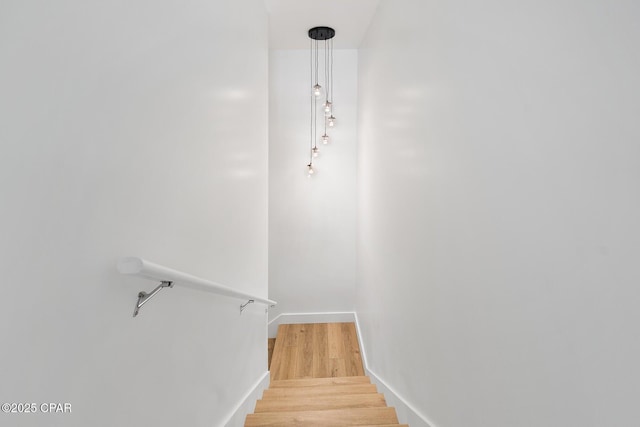 314 Tanaga St, Panama City Beach, FL 32413 - stairs featuring baseboards and wood finished floors
