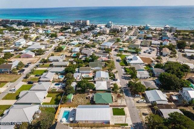 314 Tanaga St, Panama City Beach, FL 32413 - aerial overview of property's location featuring a large body of water and nearby suburban area