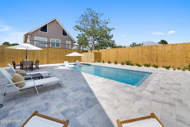 314 Tanaga St, Panama City Beach, FL 32413 - view of pool with a patio and a fenced backyard