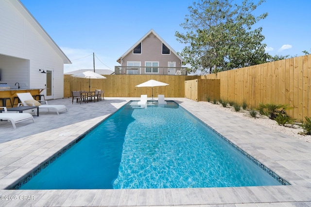 314 Tanaga St, Panama City Beach, FL 32413 - view of pool with a fenced backyard and a patio