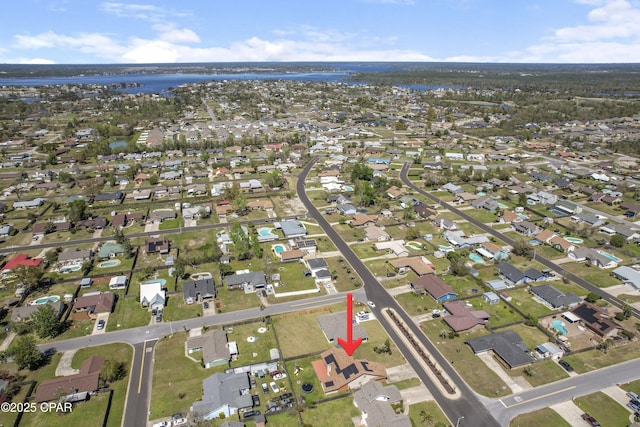 1606 Belmont Blvd, Lynn Haven, FL 32444 - aerial view of property and surrounding area with nearby suburban area and a nearby body of water