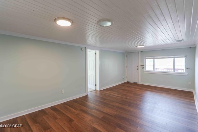 911 Indiana Ave, Lynn Haven, FL 32444 - spare room featuring wooden ceiling and wood finished floors