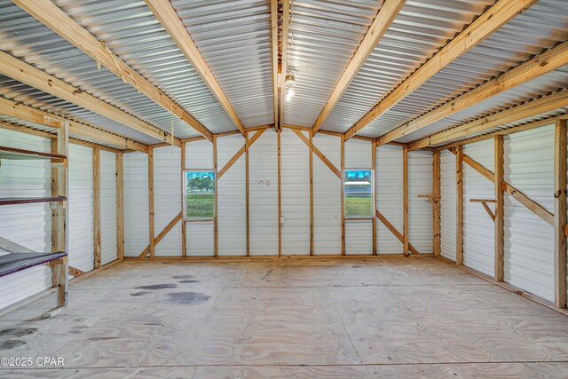 view of storage area