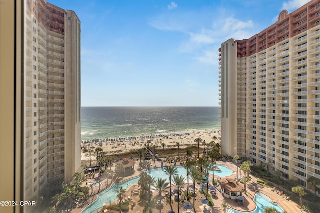 water view with a beach view