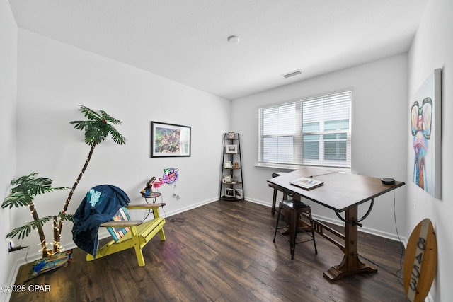 8453 Landshark Blvd, Panama City Beach, FL 32413 - office space featuring visible vents, baseboards, and wood finished floors