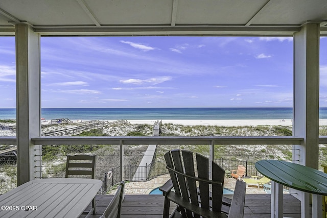 123 Sapodilla Ln, Port St Joe, FL 32456 - balcony with view of water and beach