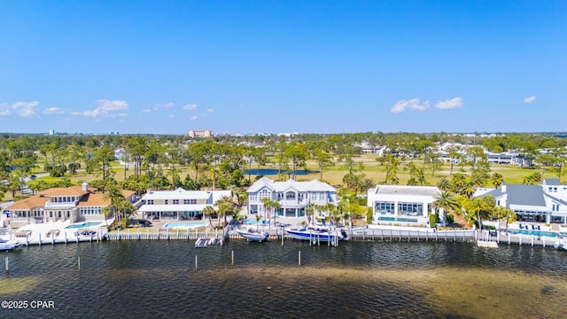 4522 Bay Point Rd, Panama City Beach, FL 32408 - aerial view with a residential view and a water view