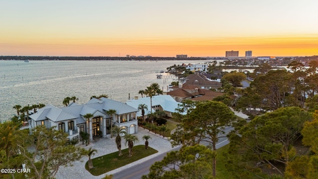 4522 Bay Point Rd, Panama City Beach, FL 32408 - drone / aerial view featuring a water view