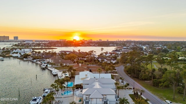 4522 Bay Point Rd, Panama City Beach, FL 32408 - bird's eye view with a water view