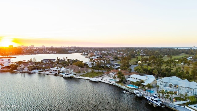 4522 Bay Point Rd, Panama City Beach, FL 32408 - birds eye view of property with a residential view and a water view