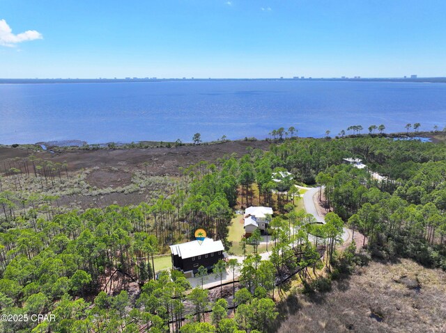 7603 Coastal Hammock Trl, Panama City Beach, FL 32413 - bird's eye view of a nearby body of water and a forest