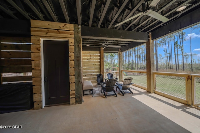 7603 Coastal Hammock Trl, Panama City Beach, FL 32413 - sunroom / solarium with a ceiling fan