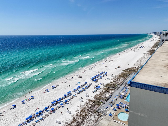 5801 Thomas Dr Unit 919, Panama City Beach, FL 32408 - aerial view with a beach view and a water view