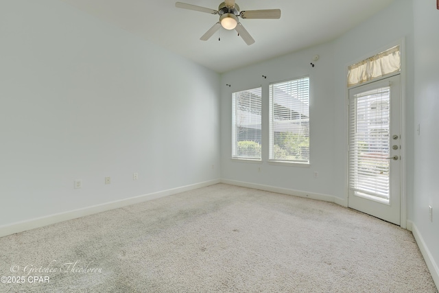 8700 Front Beach Rd Unit 5101, Panama City Beach, FL 32407 - carpeted spare room featuring baseboards and ceiling fan
