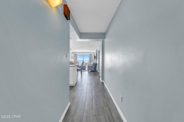 5801 Thomas Dr Unit 1216, Panama City Beach, FL 32408 - corridor with baseboards and wood finished floors