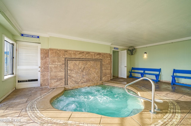 5801 Thomas Dr Unit 1216, Panama City Beach, FL 32408 - view of swimming pool featuring an indoor in ground hot tub