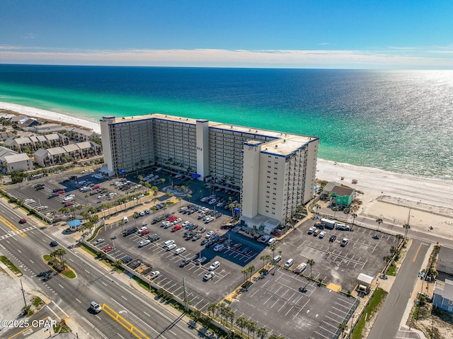 5801 Thomas Dr Unit 1216, Panama City Beach, FL 32408 - drone / aerial view with a water view and a view of the beach