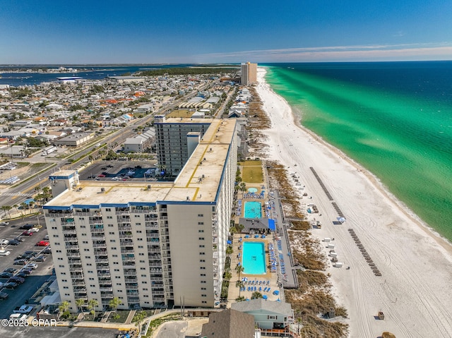 5801 Thomas Dr Unit 1216, Panama City Beach, FL 32408 - bird's eye view featuring a beach view and a water view