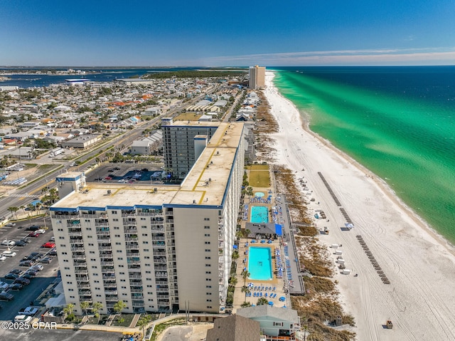 5801 Thomas Dr Unit 1216, Panama City Beach, FL 32408 - bird's eye view featuring a beach view and a water view