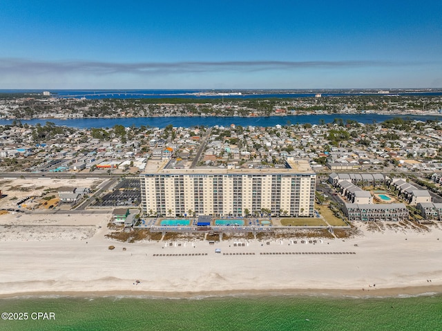 5801 Thomas Dr Unit 1216, Panama City Beach, FL 32408 - bird's eye view with a beach view and a water view