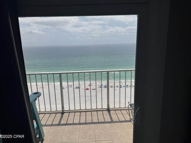 8743 Thomas Dr Unit 1328, Panama City, FL 32408 - balcony featuring a water view and a view of the beach