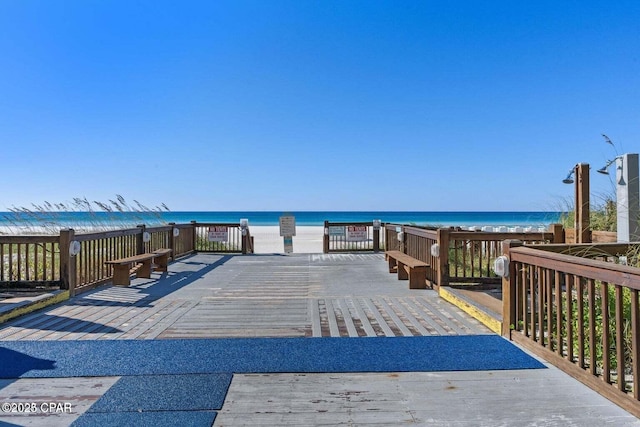 8743 Thomas Dr Unit 1328, Panama City, FL 32408 - deck with a water view and a beach view