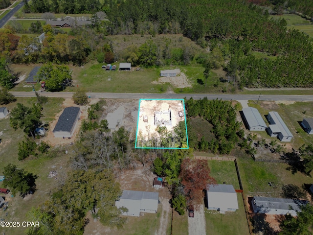 aerial overview of property's location featuring property boundaries highlighted