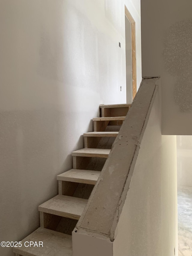 view of stairway
