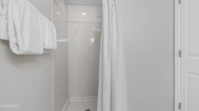 9900 S Thomas Dr Unit 1719, Panama City Beach, FL 32408 - bathroom featuring a shower stall