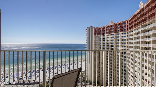 9900 S Thomas Dr Unit 1719, Panama City Beach, FL 32408 - balcony with view of water and beach