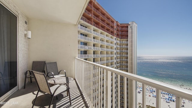 9900 S Thomas Dr Unit 1719, Panama City Beach, FL 32408 - balcony with a water view