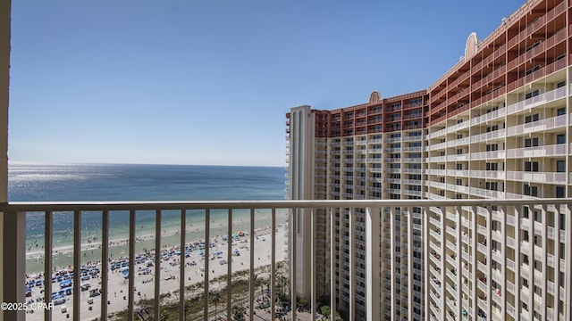 9900 S Thomas Dr Unit 1719, Panama City Beach, FL 32408 - balcony featuring view of water and beach