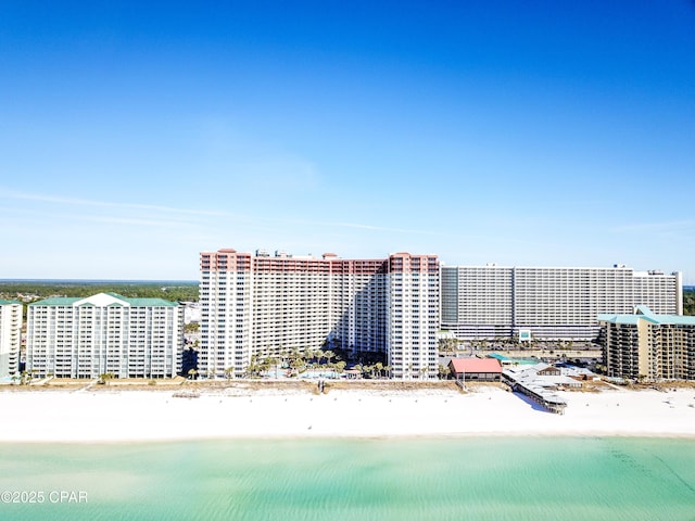 9900 S Thomas Dr Unit 1719, Panama City Beach, FL 32408 - view of urban area featuring waterfront with a beach