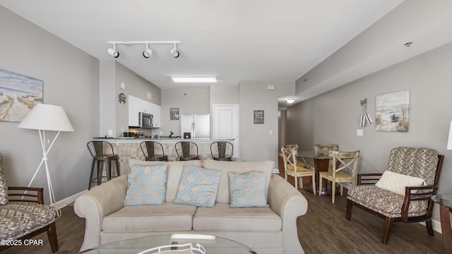 9900 S Thomas Dr Unit 1719, Panama City Beach, FL 32408 - living room with wood finished floors