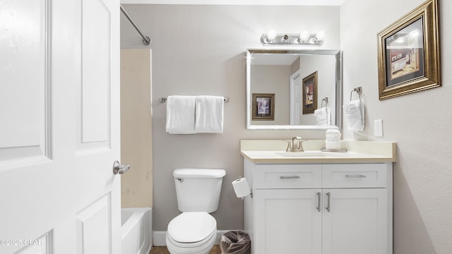 full bathroom featuring vanity and shower / tub combination