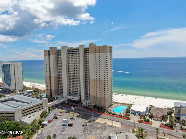 bird's eye view of expansive beach