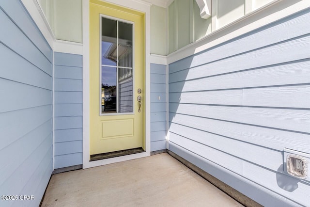 view of doorway to property