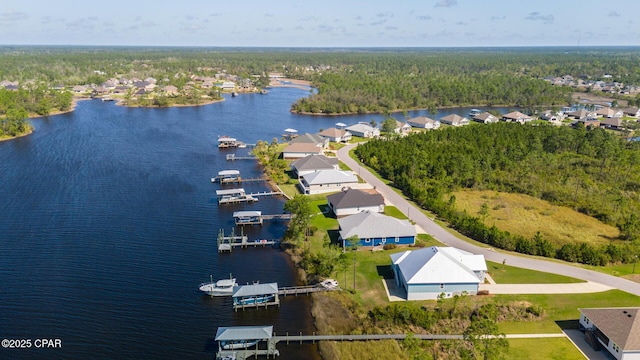 365 Confidence Way, Panama City, FL 32409 - aerial view of residential area with a nearby body of water and a forest