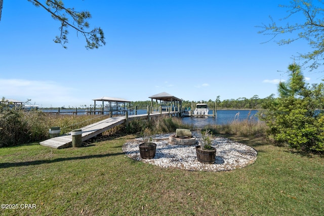365 Confidence Way, Panama City, FL 32409 - view of grassy yard featuring a water view
