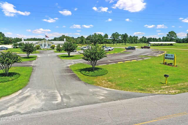 view of community featuring a yard