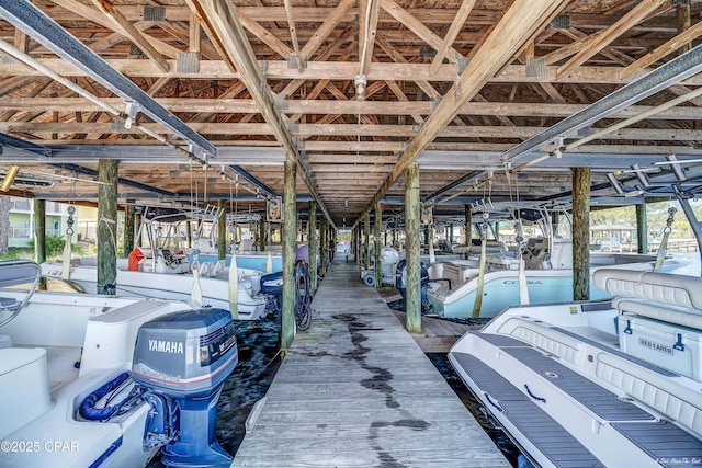 view of dock area
