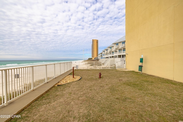 17643 Front Beach Rd Unit 1805, Panama City Beach, FL 32413 - view of yard with view of water and beach