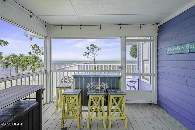 7124 Leeward St, Port St Joe, FL 32456 - sunroom with a water view