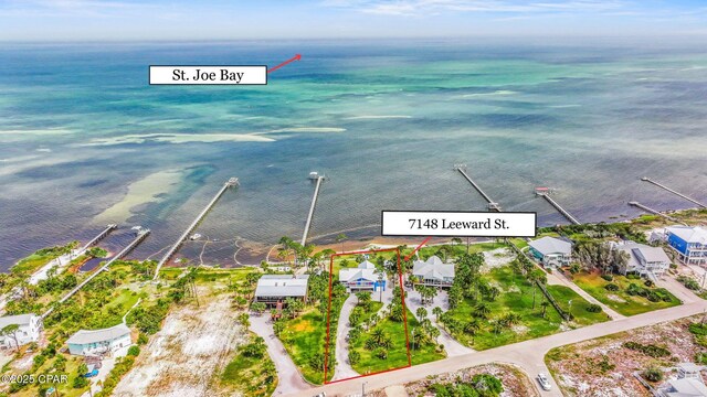 7124 Leeward St, Port St Joe, FL 32456 - drone / aerial view of a nearby body of water
