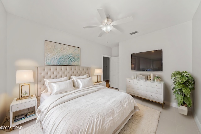 2015 Tupelo Ct, Panama City, FL 32405 - bedroom featuring visible vents, baseboards, and a ceiling fan