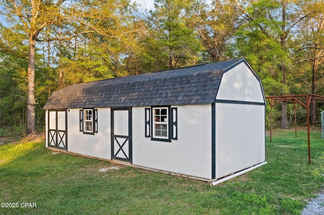 view of shed